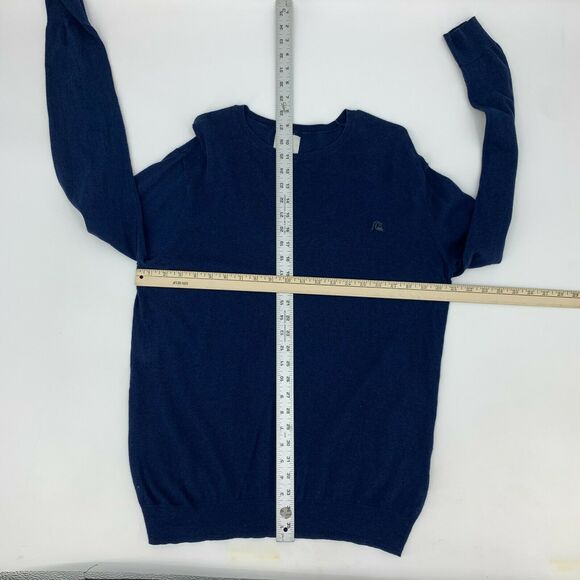 Quiksilver Lightweight Sweater Mens M Medium Navy Blue V Neck Pullover *READ - Picture 4 of 12